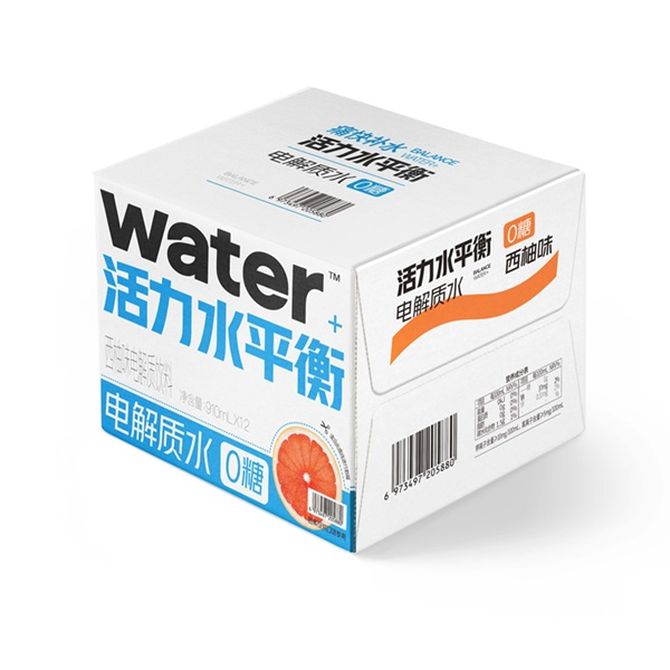 【果子熟了】活力水平衡 0糖 电解质水 西柚味 910ml*12