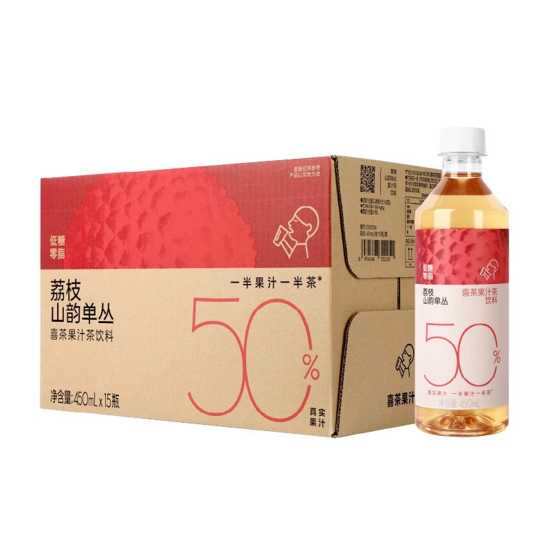 【HEYTEA】Lychee Mountain Rhythm Single Bush Juice Tea Drink 450ml*15