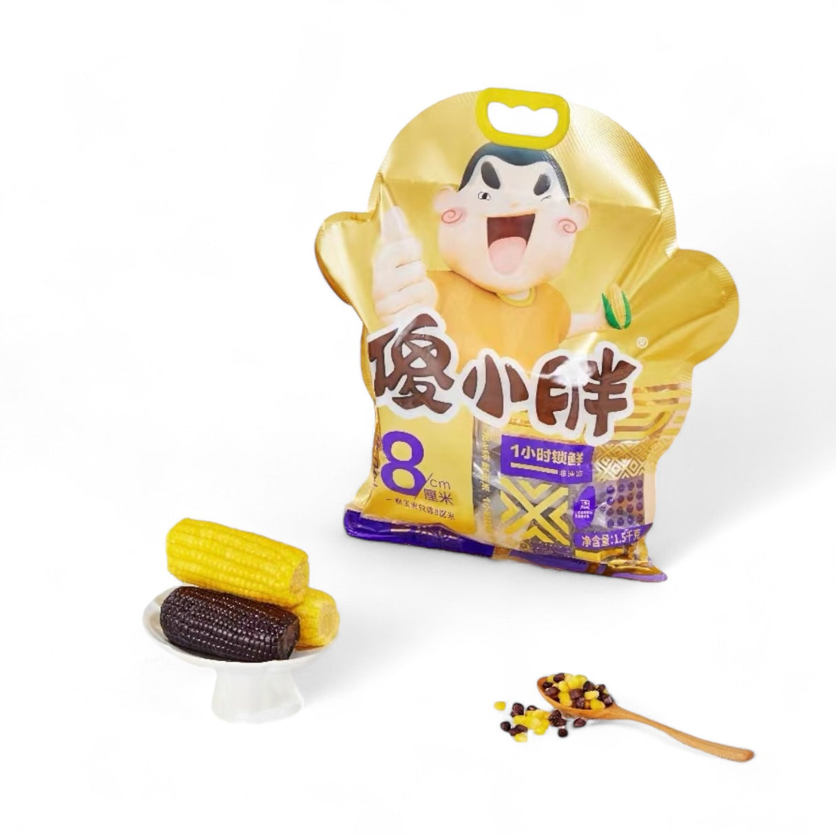 【Silly Fatty】Purple Golden Glutinous Corn Segments 1.5kg*2