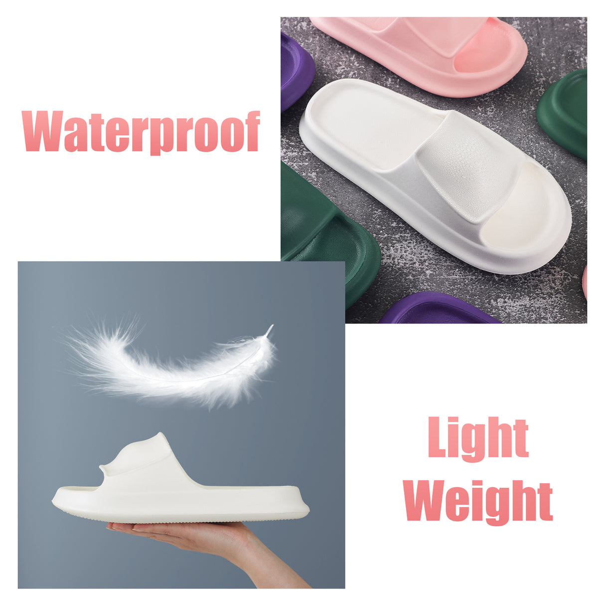 【MILTY】Buy 1 get 1 free for 2 pairs of Yunbu thick slippers