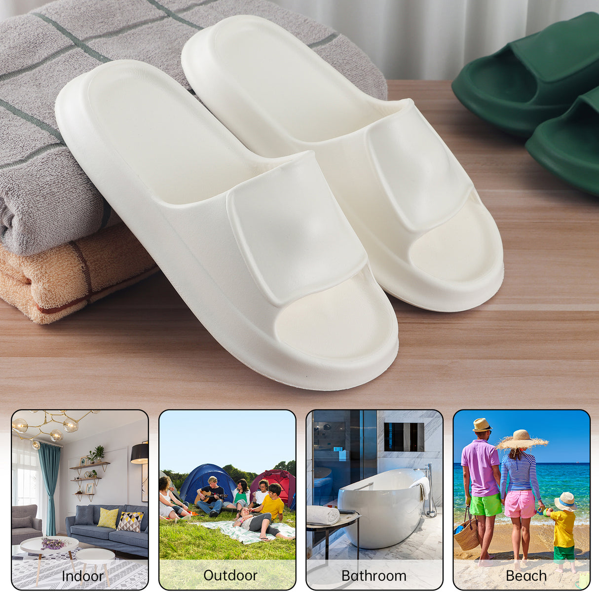【MILTY】Buy 1 get 1 free for 2 pairs of Yunbu thick slippers