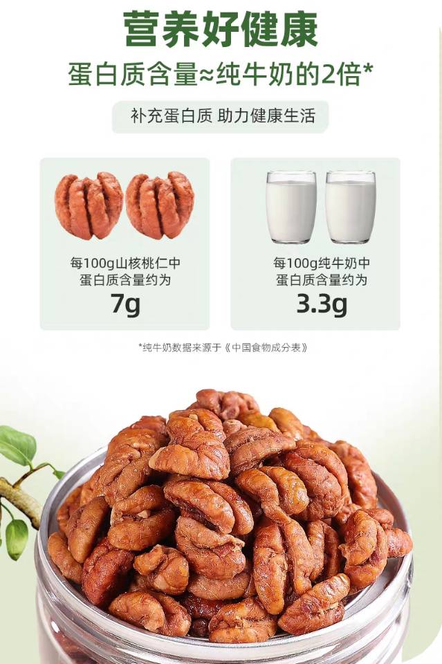 【Bibi Miao】Lin'an walnut kernels 100g*3 large cans