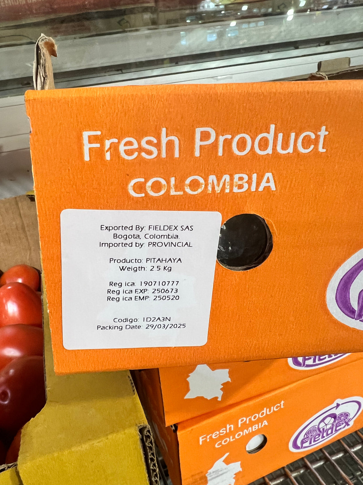 【Colombia】Air Freight Yellow Dragon Fruit 1 Box 2.5kg