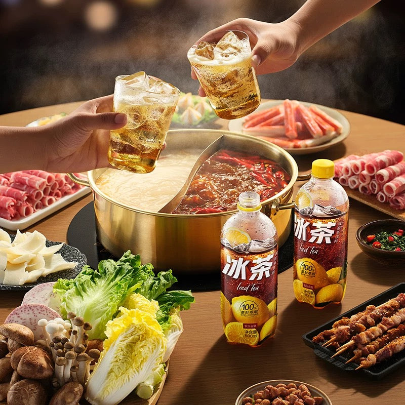 【农夫山泉】冰茶 碳酸茶饮料 600ml*15