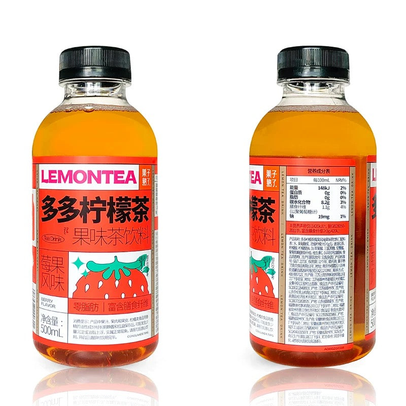 【果子熟了】多多柠檬茶 莓果风味 500ml*15