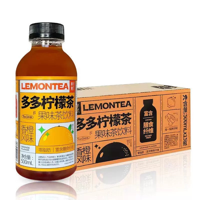 【果子熟了】多多柠檬茶 香橙风味 500ml*15