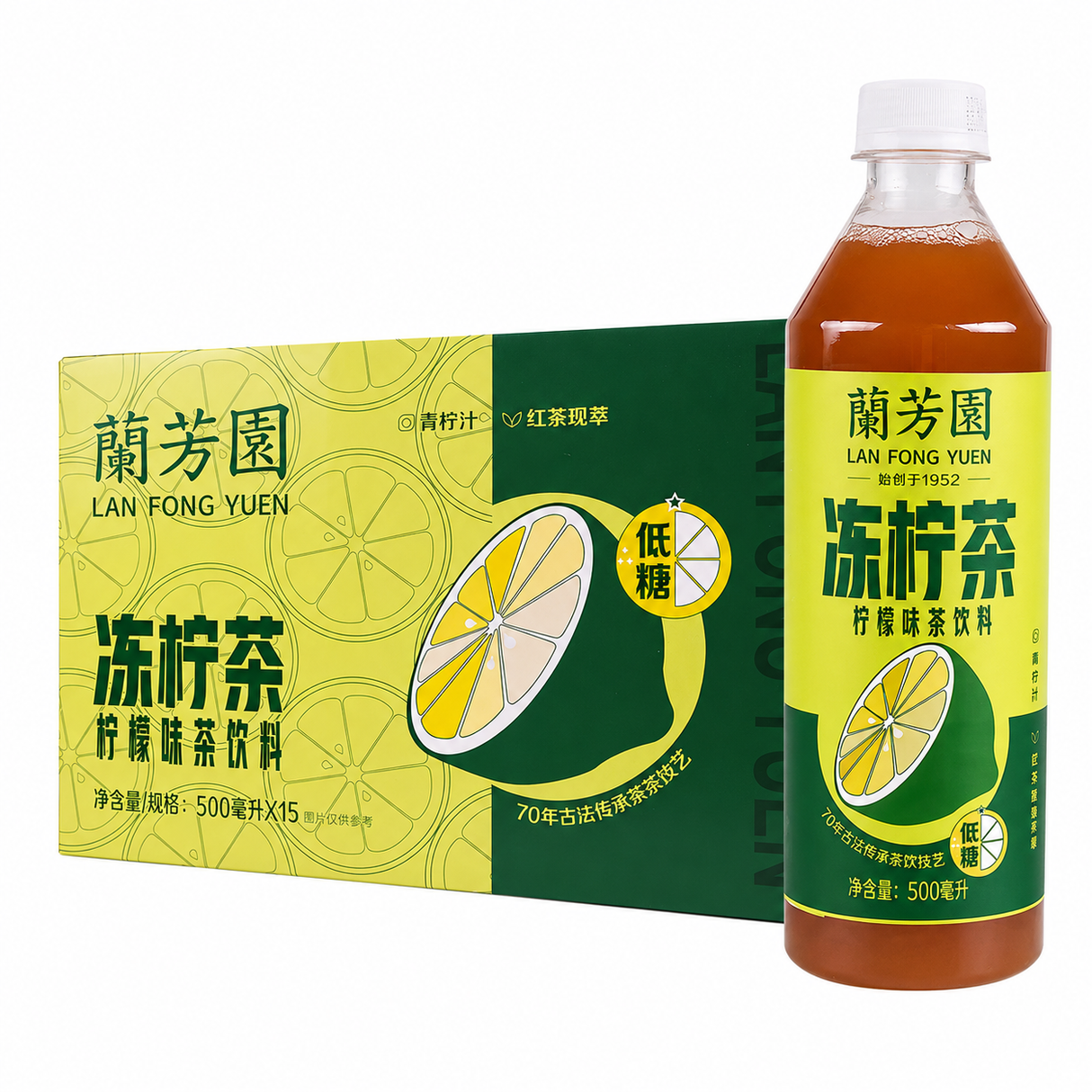 【兰芳园】低糖 冻冰茶 500ml*15