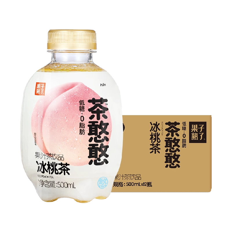 【果子熟了】茶憨憨 冰桃茶 果汁茶饮品 500ml*12
