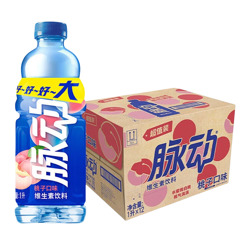 【脉动】维生素饮料 水蜜桃口味 600ml*15