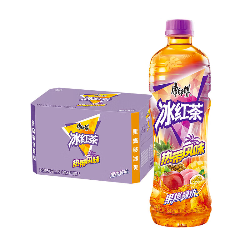 【康師傅】冰紅茶熱帶風味500ml*15