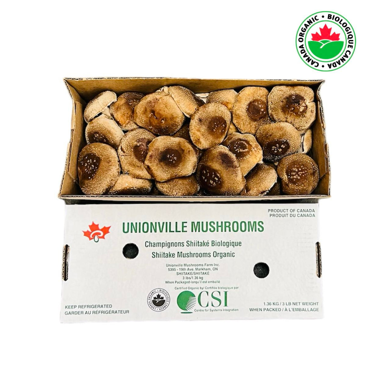 【Local】Organic Shiitake Mushrooms 1 Box 3 Pounds