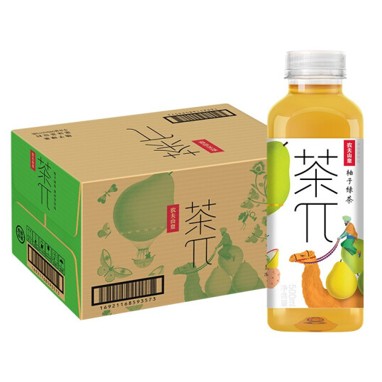 【农夫山泉】茶π 柚子绿茶 500ml*15