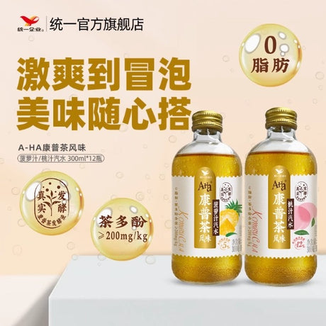 【统一】康普查 菠萝汁汽水 300ml*12