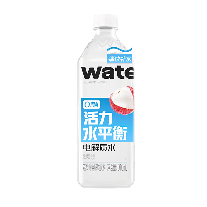 【果子熟了】活力水平衡 0糖 电解质水 荔枝味 910ml*12