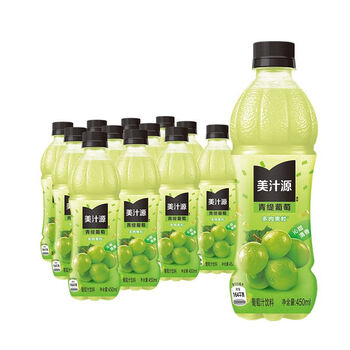 大特价【美汁源】青提葡萄果汁饮料 450ml*12