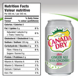 【CANADA DRY】Sugar-free ginger ale 355ml*32