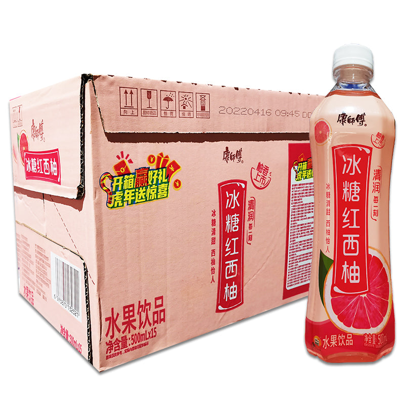 【康師傅】冰糖紅西柚500ml*15