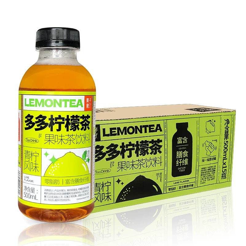 【果子熟了】多多柠檬茶 青柠风味 500ml*15