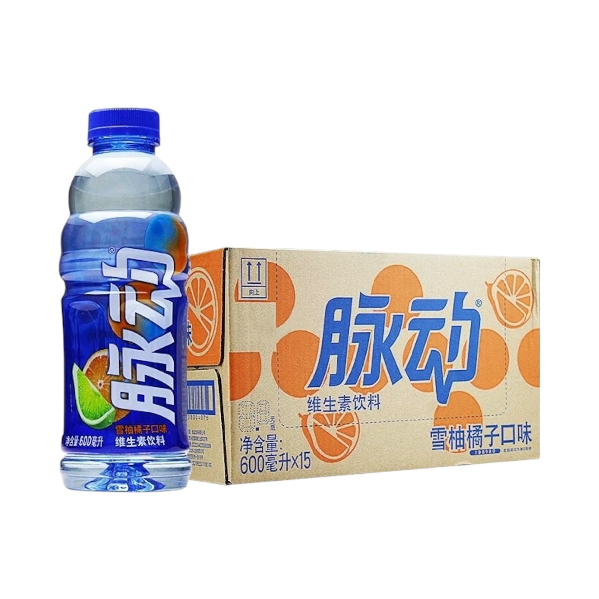【脉动】维生素饮料 雪柚橘子口味 600ml*15