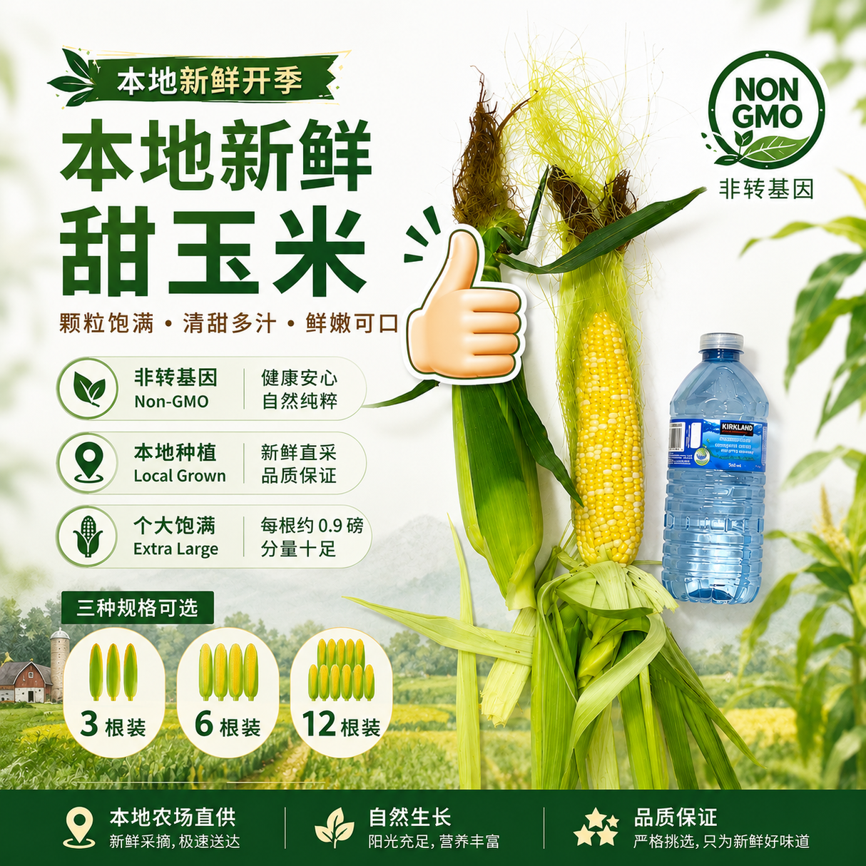 尝鲜【本地】非转基因甜玉米