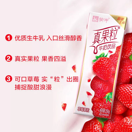 【蒙牛】真果粒牛奶飲品草莓250公克*12