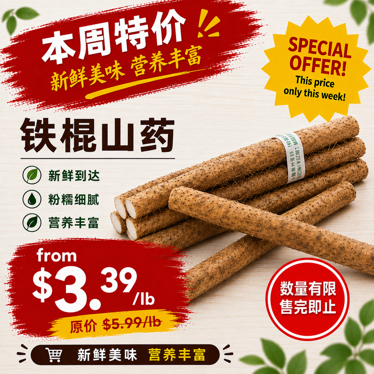 【HU】Fresh Chinese Yam