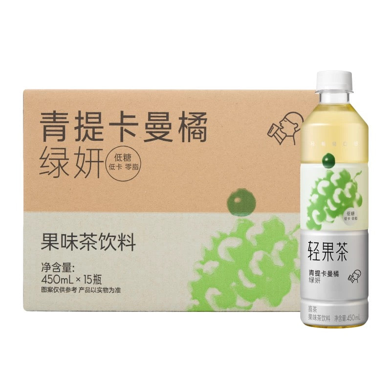 【喜茶】青提 卡曼橘绿妍 果味茶饮料 450ml*15