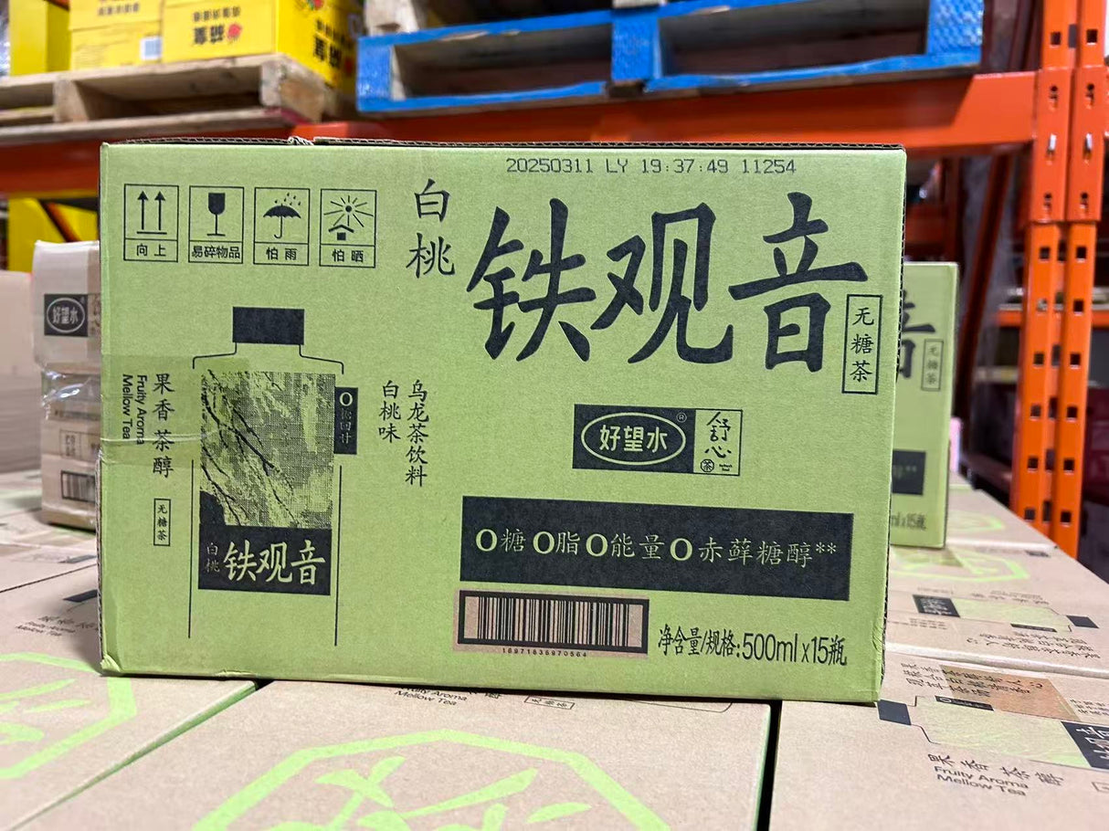 【Good Hope Water】Sugar-free tea white peach Tieguanyin 500ml*15