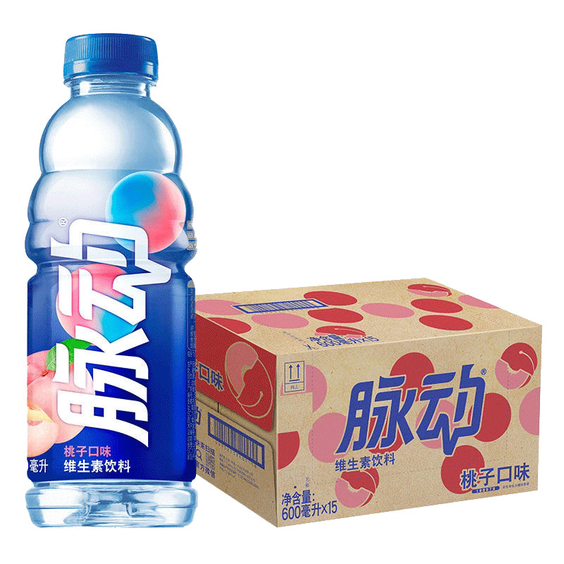 【脉动】桃子口味维生素饮料 600ml*15