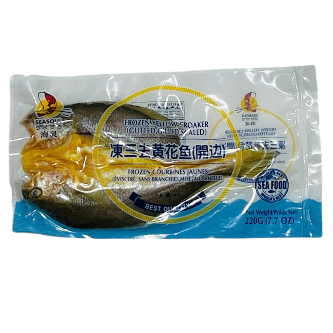 ❄️【Hai Ling】Yellow croaker with three sides removed 220g*4