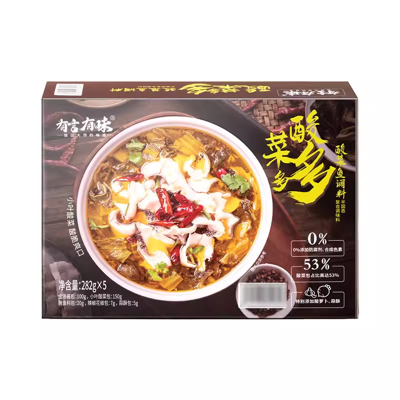 【Flavorful】Sauerkraut Duoduo Sauerkraut Fish Seasoning 282g*5