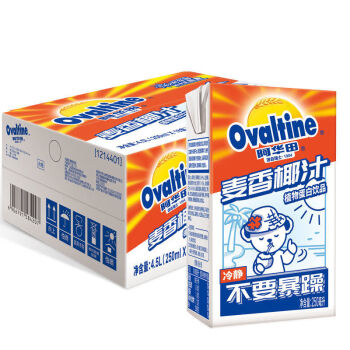 【Ovaltine】1 box of malt coconut milk (250ml*6)*3