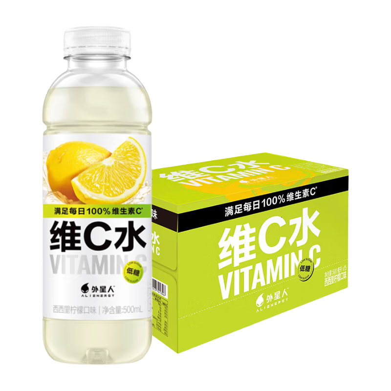 【外星人】维C水 西西里柠檬味 500ml*15