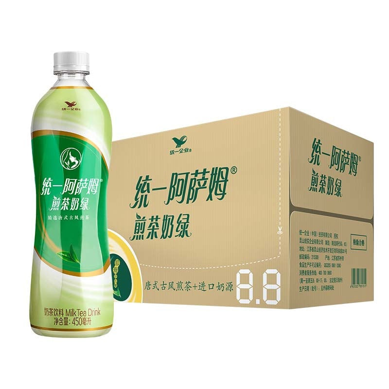 【统一】阿萨姆煎茶奶绿 450ml*15