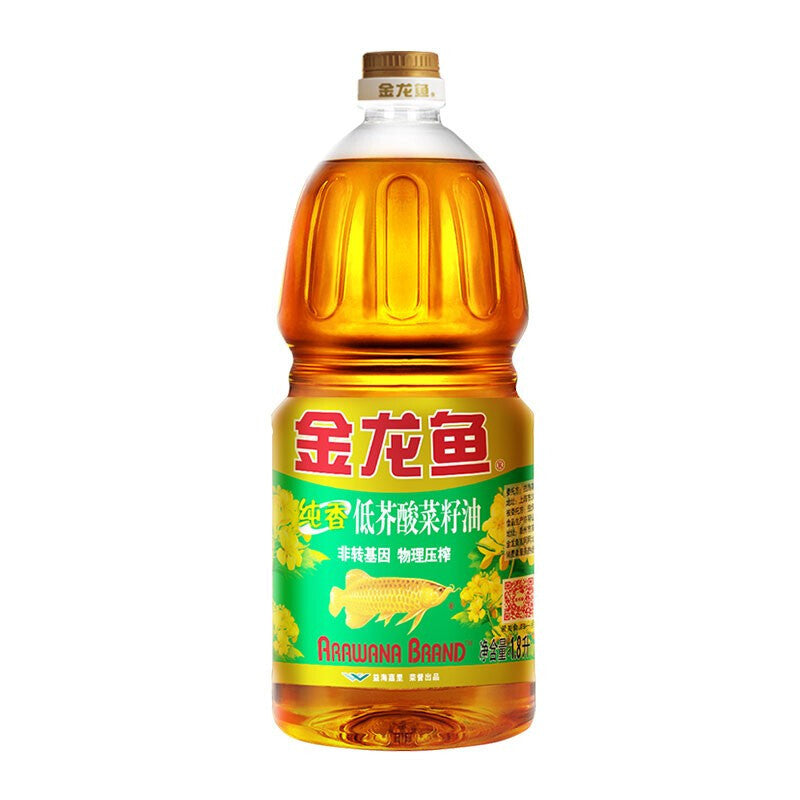 【Golden Dragon Fish】Pure low-erucic acid rapeseed oil 1.8 liters